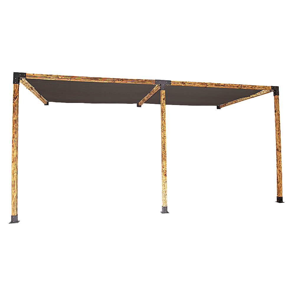 Roof Pergola Gazebo Shed Matte Black Steel Brackets and Black Screens DIY Kits V63-848331