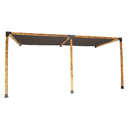 Roof Pergola Gazebo Shed Matte Black Steel Brackets and Black Screens DIY Kits V63-848331