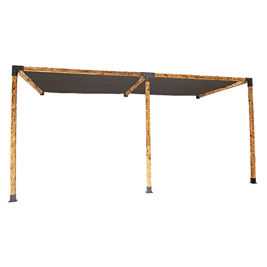 Roof Pergola Gazebo Shed Matte Black Steel Brackets and Black Screens DIY Kits V63-848331