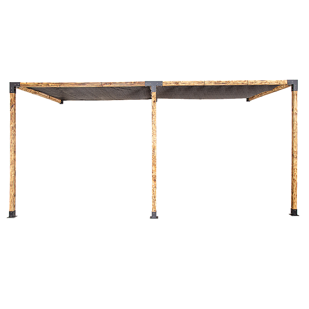 Roof Pergola Gazebo Shed Matte Black Steel Brackets and Black Screens DIY Kits V63-848331