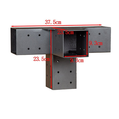 Roof Pergola Gazebo Shed Matte Black Steel Brackets and Coffee Screens DIY Kits V63-848341