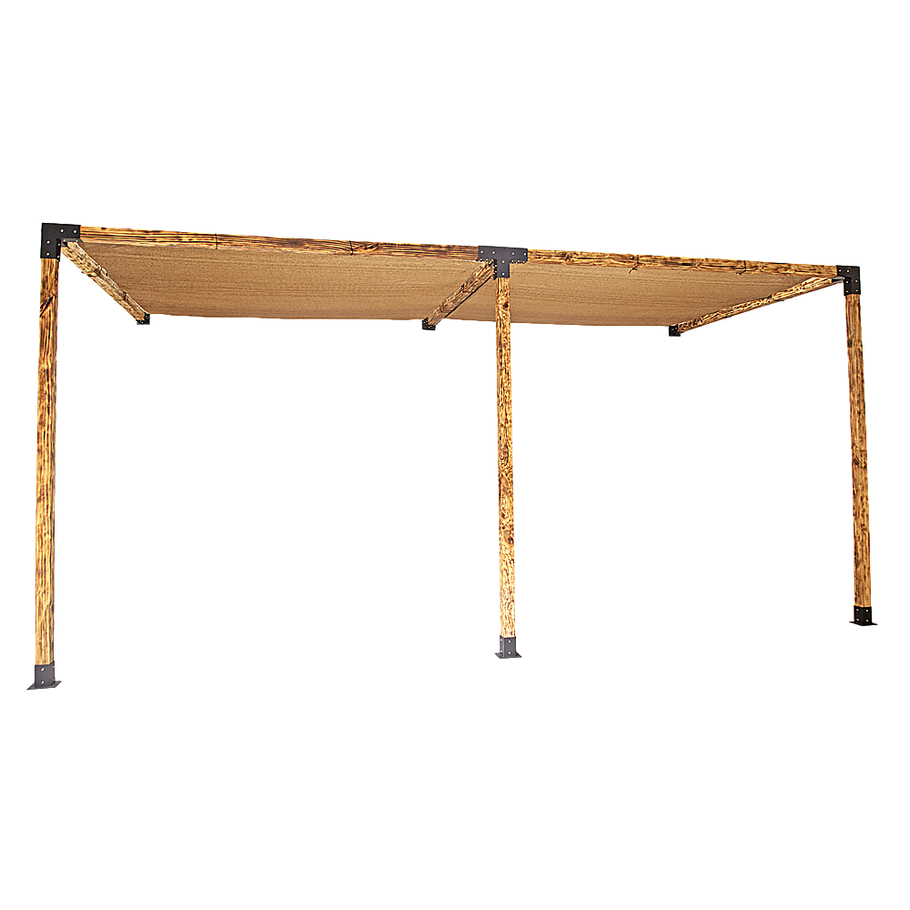 Roof Pergola Gazebo Shed Matte Black Steel Brackets and Coffee Screens DIY Kits V63-848341