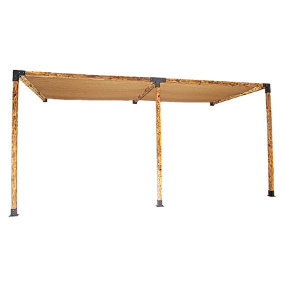 Roof Pergola Gazebo Shed Matte Black Steel Brackets and Coffee Screens DIY Kits V63-848341