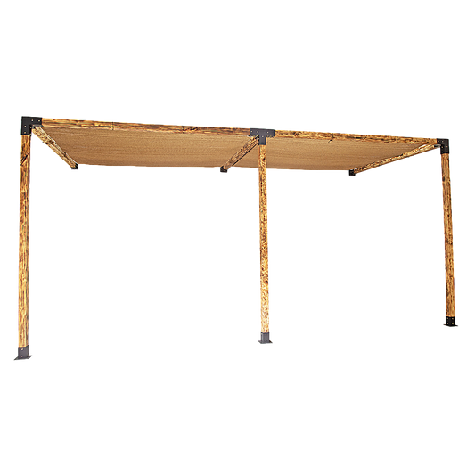 Roof Pergola Gazebo Shed Matte Black Steel Brackets and Coffee Screens DIY Kits V63-848341