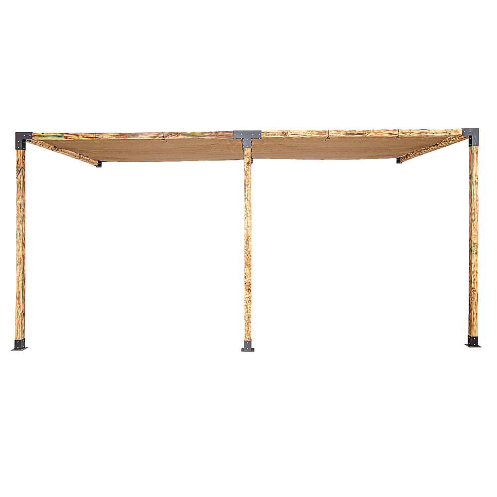Roof Pergola Gazebo Shed Matte Black Steel Brackets and Coffee Screens DIY Kits V63-848341