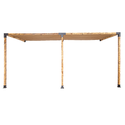 Roof Pergola Gazebo Shed Matte Black Steel Brackets and Coffee Screens DIY Kits V63-848341