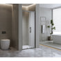 40mm Adjustable Contemporary Wall to Wall Black Sliding Shower Screen 116-120cm V63-848401