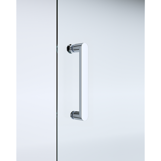 40mm Adjustable Contemporary Corner Sliding Chrome Shower Screen 116x80cm V63-848651