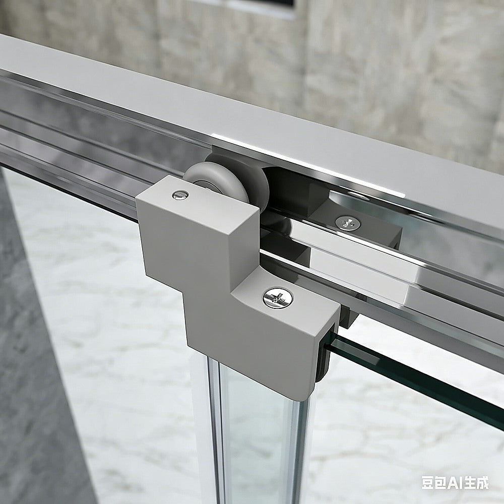 40mm Adjustable Contemporary Corner Sliding Chrome Shower Screen 116x80cm V63-848651