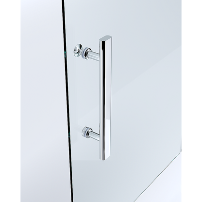 40mm Adjustable Contemporary Corner Sliding Chrome Shower Screen 116x80cm V63-848671