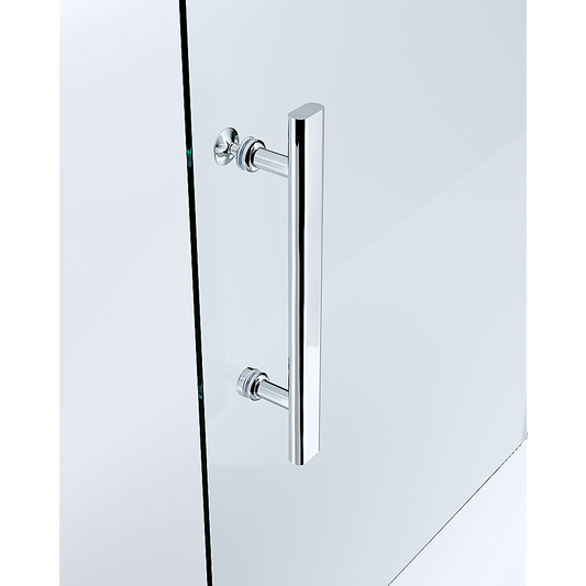 40mm Adjustable Contemporary Corner Sliding Chrome Shower Screen 116x80cm V63-848671