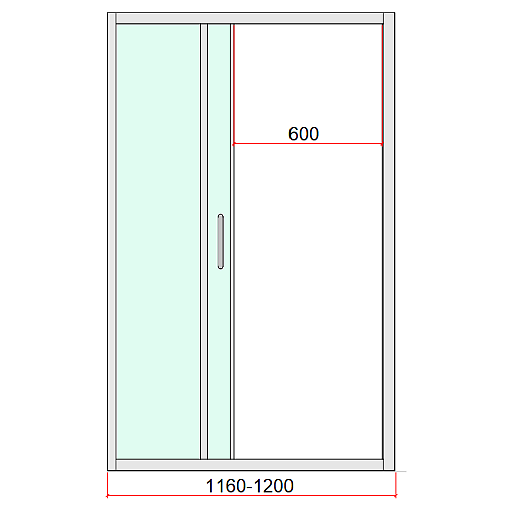 40mm Adjustable Contemporary Corner Sliding Chrome Shower Screen 120x80cm V63-848681