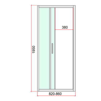 40mm Adjustable Contemporary Corner Sliding Chrome Shower Screen 86x92cm V63-848711