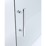 40mm Adjustable Contemporary Corner Sliding Chrome Shower Screen 86x92cm V63-848731
