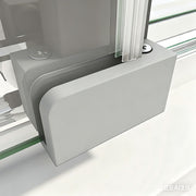 40mm Adjustable Contemporary Corner Sliding Chrome Shower Screen 90x92cm V63-848751