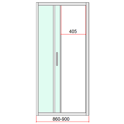 40mm Adjustable Contemporary Corner Sliding Chrome Shower Screen 90x92cm V63-848761