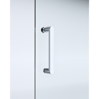 40mm Adjustable Contemporary Corner Sliding Chrome Shower Screen 120x92cm V63-848801