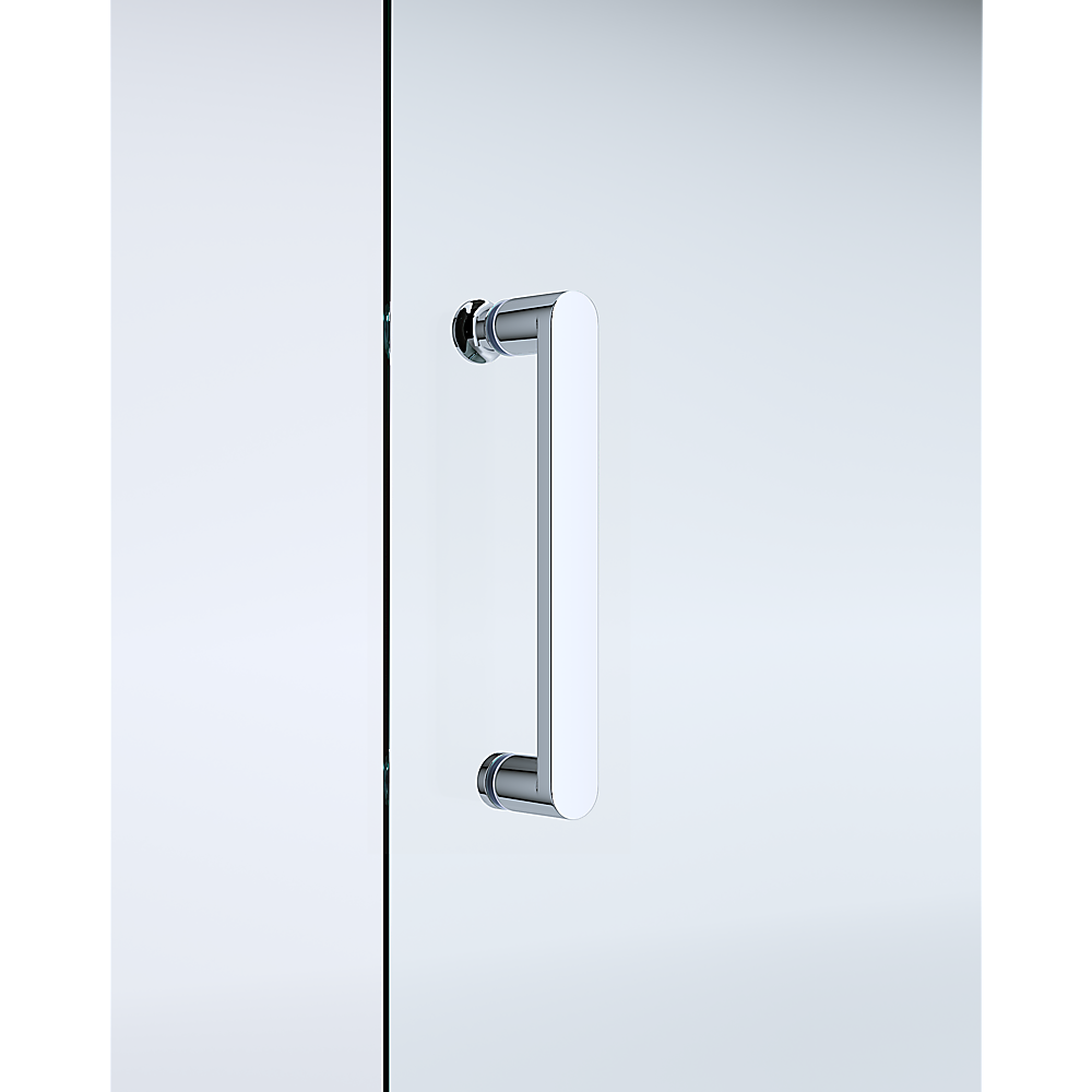 40mm Adjustable Contemporary Corner Sliding Chrome Shower Screen 86x101cm V63-848831