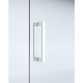 40mm Adjustable Contemporary Corner Sliding Chrome Shower Screen 86x101cm V63-848841