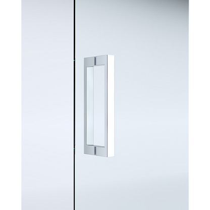 40mm Adjustable Contemporary Corner Sliding Chrome Shower Screen 86x101cm V63-848841