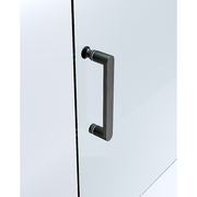 40mm Adjustable Contemporary Corner Sliding Black Shower Screen 90x92cm V63-849101