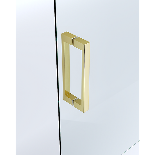 Adjustable 1000x1000mm Double Sliding Door Glass Shower Screen in Gold V63-849351