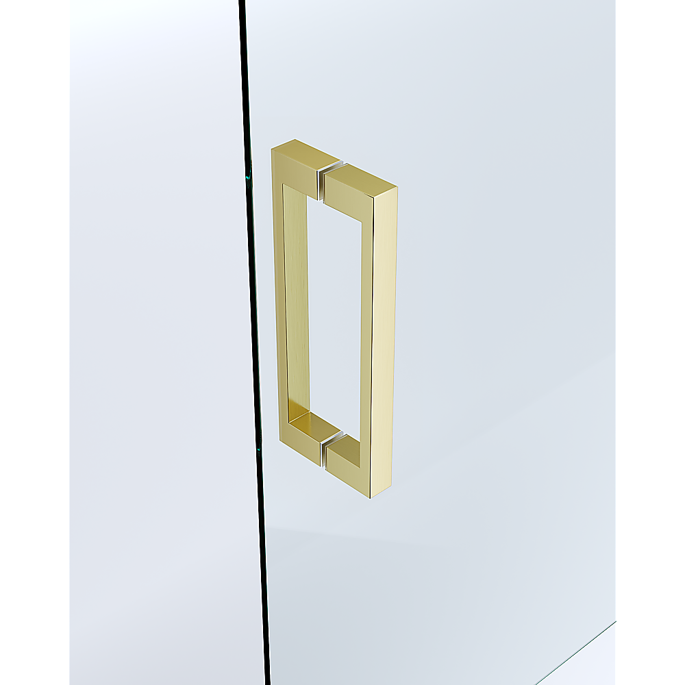 Adjustable 1200x1200mm Double Sliding Door Glass Shower Screen in Gold V63-849441