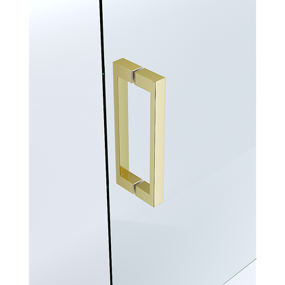 Adjustable 1200x1200mm Double Sliding Door Glass Shower Screen in Gold V63-849441