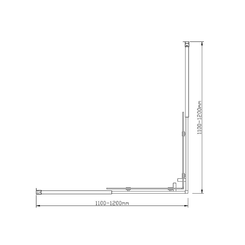 Adjustable 1200x1200mm Double Sliding Door Glass Shower Screen in Gold V63-849441