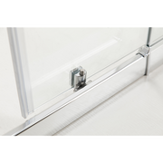 Adjustable 900x900mm Double Sliding Door Glass Shower Screen in Chrome V63-849481