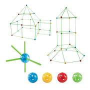 217pcs Kids Construction Fort Building Kit Castles 3D Play House Tent Toys V63-849541