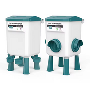 Chicken Feeder Water Food Treadle Poultry Feeding 12KG Large Capacity 11L V63-849551