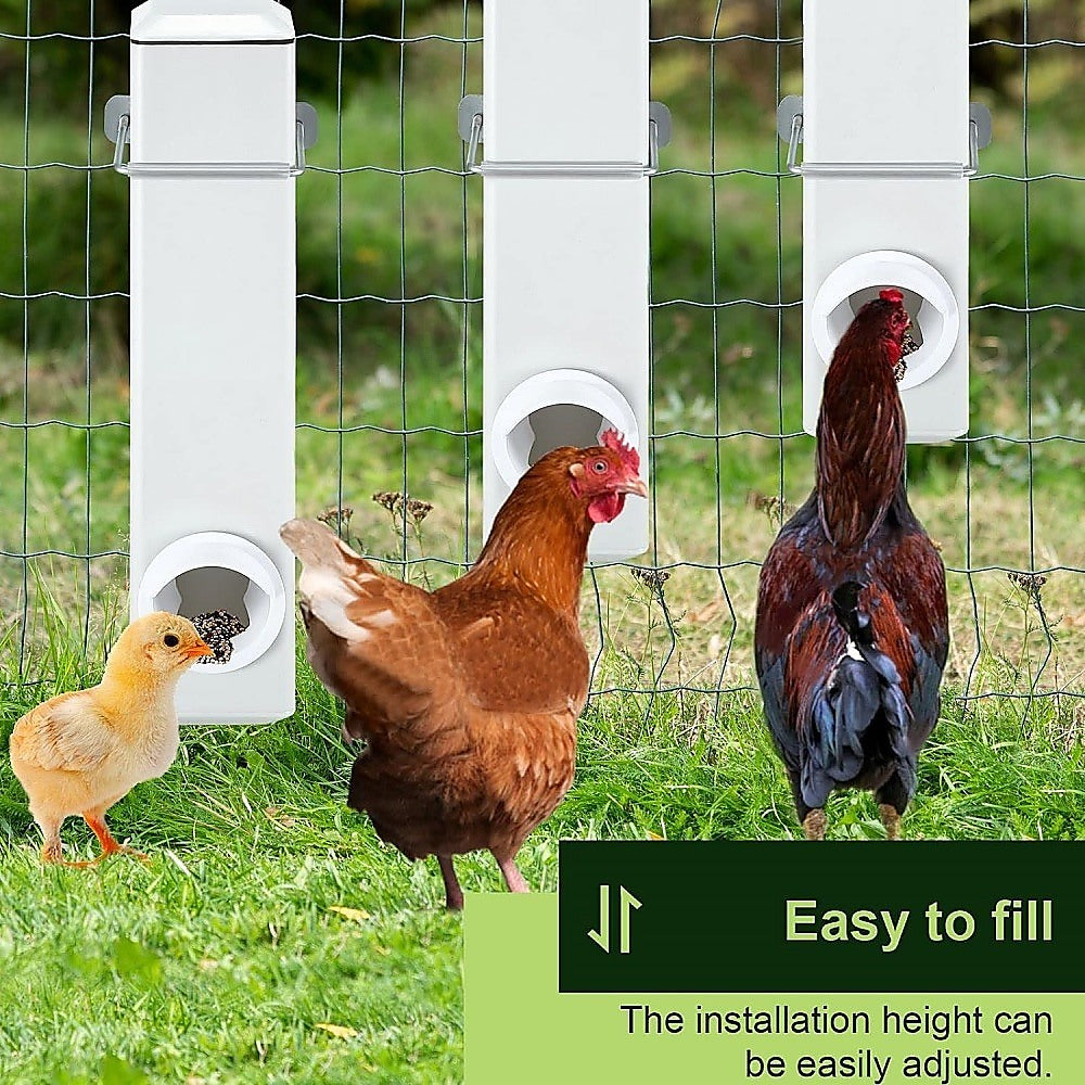Chicken Bird Feeder Water Dispenser Automatic Waterer Poultry Food Drinker 4L V63-849561
