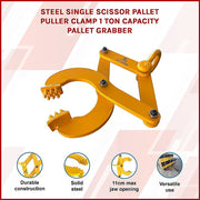 Steel Single Scissor Pallet Puller Clamp 1 Ton Capacity Pallet Grabber V63-849581
