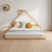 Pine Wood Floor Bed House Frame for Kids and Toddlers V63-849591
