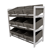 Kids Toy Box Storage Unit Drawers Childrens Bedroom Shelf Baby Nursery Furniture Grey V63-849661