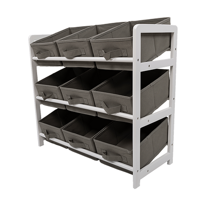 Kids Toy Box Storage Unit Drawers Childrens Bedroom Shelf Baby Nursery Furniture Grey V63-849661