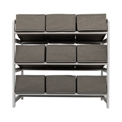Kids Toy Box Storage Unit Drawers Childrens Bedroom Shelf Baby Nursery Furniture Grey V63-849661