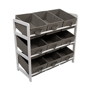 Kids Toy Box Storage Unit Drawers Childrens Bedroom Shelf Baby Nursery Furniture Grey V63-849661