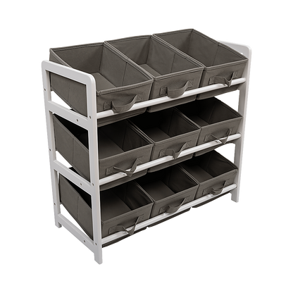 Kids Toy Box Storage Unit Drawers Childrens Bedroom Shelf Baby Nursery Furniture Grey V63-849661