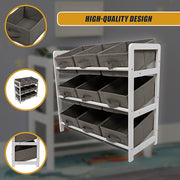 Kids Toy Box Storage Unit Drawers Childrens Bedroom Shelf Baby Nursery Furniture Grey V63-849661