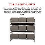 Kids Toy Box Storage Unit Drawers Childrens Bedroom Shelf Baby Nursery Furniture Grey V63-849661