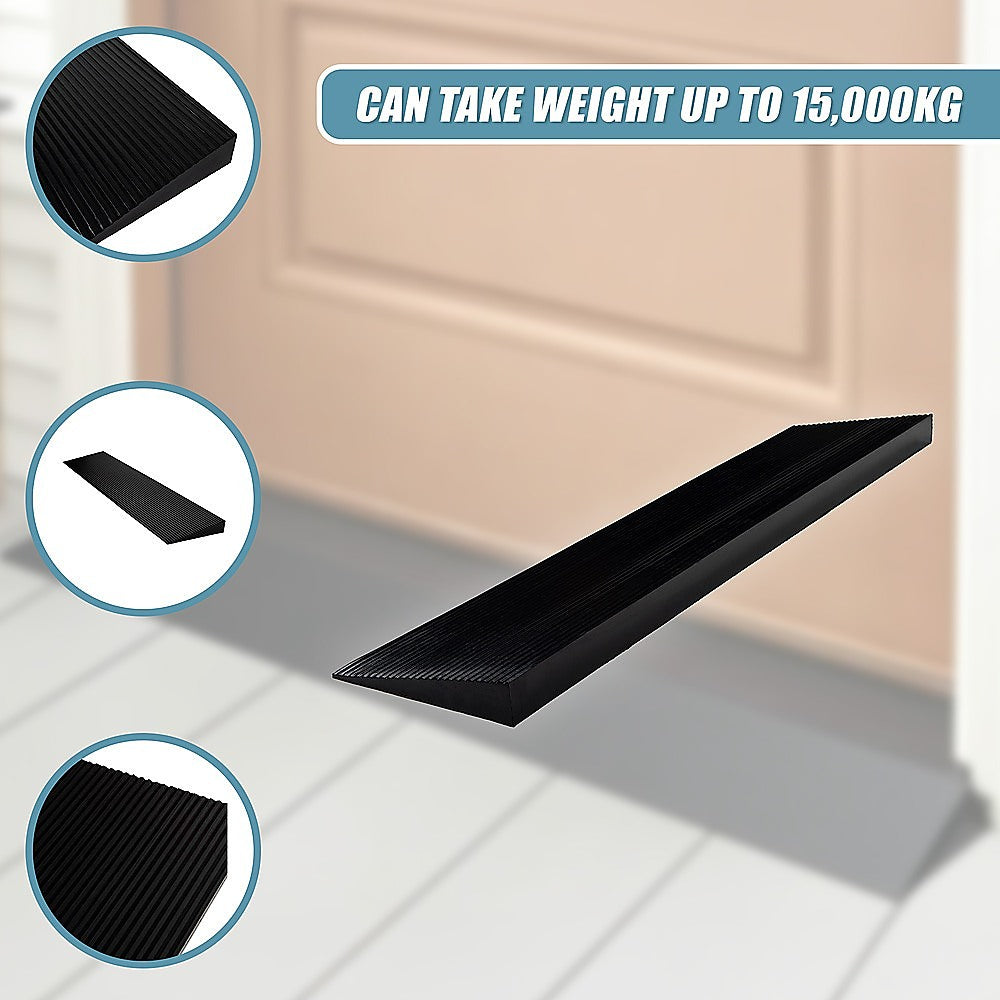 Cuttable Threshold Ramp Rubber Wheelchair Ramp Solid 4 cm Rise 90 cm Wide V63-849671
