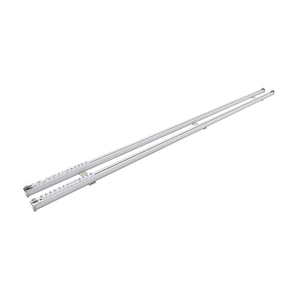1.5m Double Curtain Tracks Aluminium Rail & Brackets For Both Curtain and Sheer with ceiling and wall V63-849681