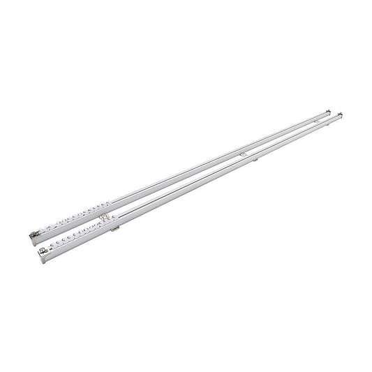 1.5m Double Curtain Tracks Aluminium Rail & Brackets For Both Curtain and Sheer with ceiling and wall V63-849681