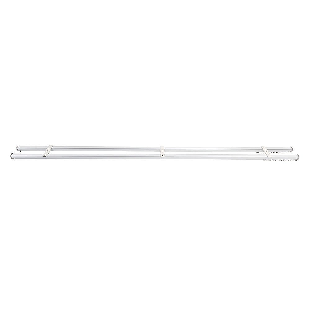 1.5m Double Curtain Tracks Aluminium Rail & Brackets For Both Curtain and Sheer with ceiling and wall V63-849681
