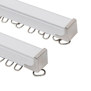 1.5m Double Curtain Tracks Aluminium Rail & Brackets For Both Curtain and Sheer with ceiling and wall V63-849681