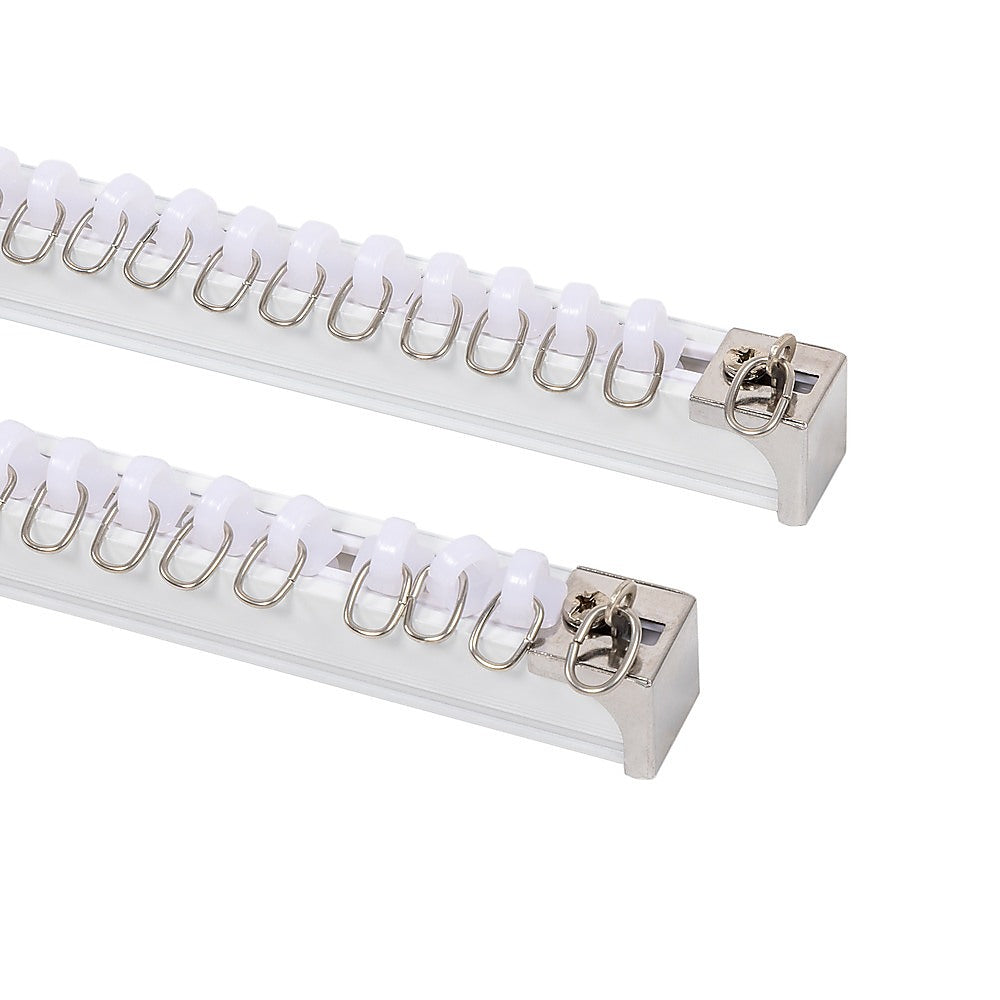 1.5m Double Curtain Tracks Aluminium Rail & Brackets For Both Curtain and Sheer with ceiling and wall V63-849681