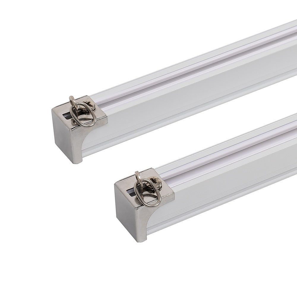 1.5m Double Curtain Tracks Aluminium Rail & Brackets For Both Curtain and Sheer with ceiling and wall V63-849681
