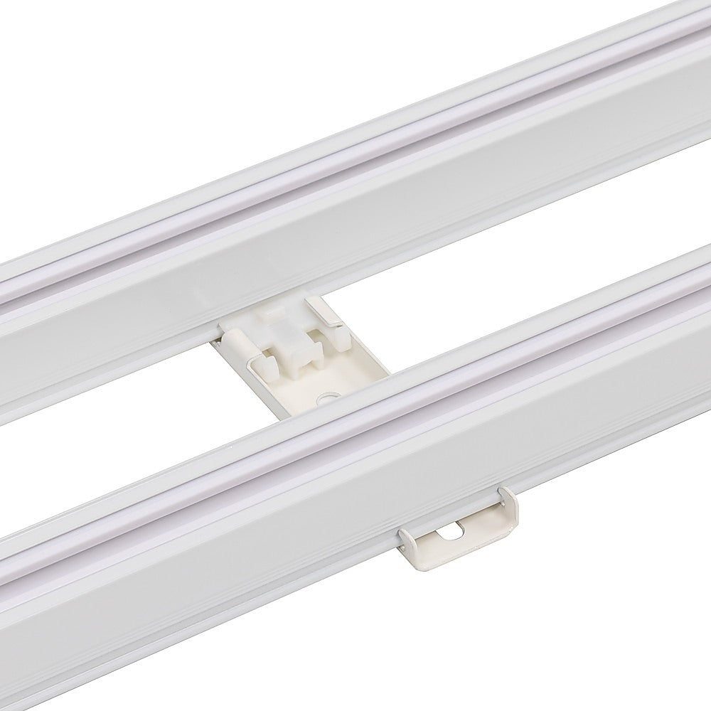 1.5m Double Curtain Tracks Aluminium Rail & Brackets For Both Curtain and Sheer with ceiling and wall V63-849681